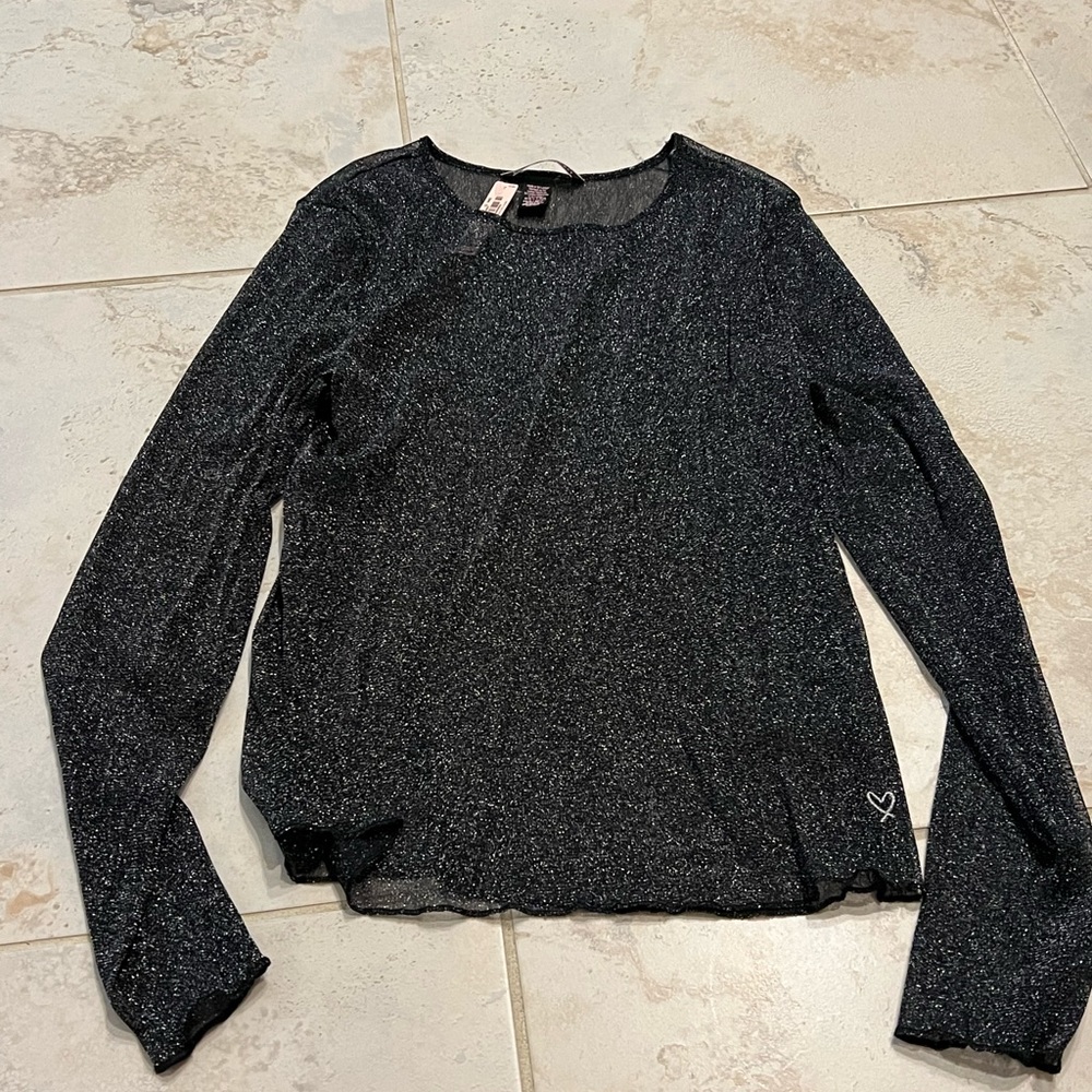 Victoria’s Secret Limited Edition Black Shimmer Top See Through